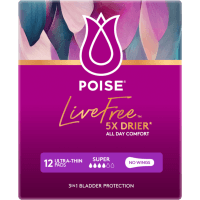 LiveFree Ultra-Thin Super Pads (12pk)