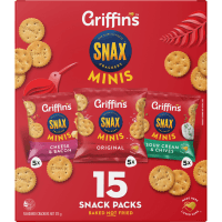 Snax Minis Crackers Snack Packs (15 x 25g)
