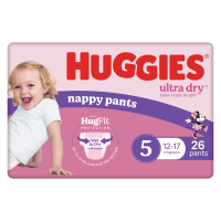 Ultra Dry Nappy Pants Walker Girl Size 5 12-17kg (26pk)