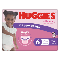 Ultra Dry Nappy Pants Junior Girl Size 6 15kg + (24pk)