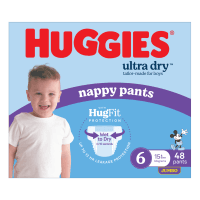 Ultra Dry Nappy Pants Junior Boy Size 6 15kg+ (48pk)