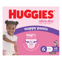 Ultra Dry Nappy Pants Junior Girl Size 6 15kg+ (48pk)
