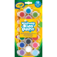 Washable Kids Paint With Brush (18pk)