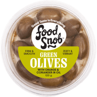 Whole Green Olives with Orange and Coriander in Oil (120g)