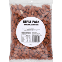 Natural Almonds Refill Pack (600g)