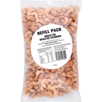 Unsalted Roasted Cashews Refill Pack (600g)