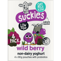 Suckies Wild Berry Oat Milk Yoghurt Pouch (4 x 90g)