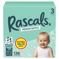 Premium Nappies Unisex Size 3 6-11kg Crawler (136pk)