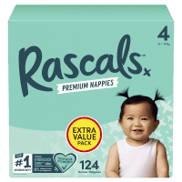 Premium Nappies Unisex Size 4 10-15kg Toddler (124pk)