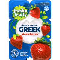 Greek Strawberry Thick 'n Creamy Yoghurt (6 x 100g)