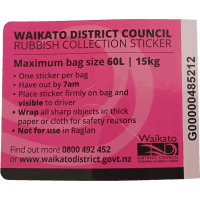 Rubbish Bag Sticker (1pk)