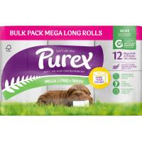 White 2 Ply Mega Long Toilet Rolls (12 x 410 sheets)