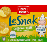 LeSnak Cheddar Cheese Dip & Crackers (6 x 22g)