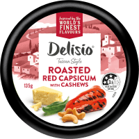 Delisio Roasted Red Capsicum With Cashews Dip (135g)