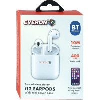 I12 Earpods With Mini Powerbank Earphones (1pk)