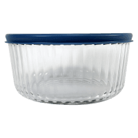 Elara Round Ribbed Glass Container 950ml (1pk)