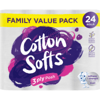 White Posh 3 Ply Toilet Tissue (24 x 170 sheets)