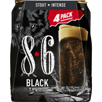 8.6 Black Intense Stout Beer Cans (4 x 500ml)