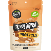 Skinny Dipped Salted Caramel Dusted Milk Choc Pretzels (120g)