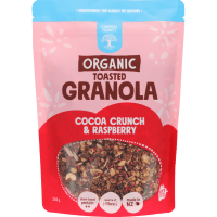 Cocoa Crunch & Raspberry Organic Toasted Granola (350g)
