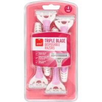 Triple Blade Disposable Razors (4pk)