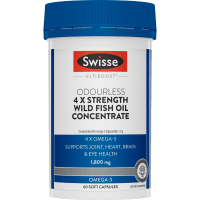 Odourless 4x Strength Wild Fish Oil Concentrate Soft Capsules (60pk)