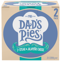 Steak & Jalapeño Cheese Pies (2 x 200g)