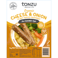 Organic Cheese & Onion Plant-Based Chunky Sausages (300g)