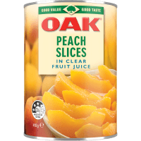 Peaches Sliced In Clear Fruit Juice Canned Fruit (410g)