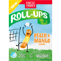 Roll-Ups Peach & Mango Flavour Fruit Snacks (6 x 15.7g)