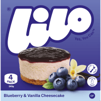 Blueberry & Vanilla Cheesecake (4 x 60g)
