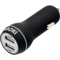Dual USB Car Charger Black (1pk)