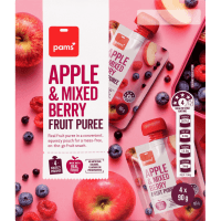 Apple & Mixed Berry Fruit Puree (4 x 90g)