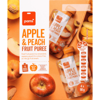 Apple & Peach Fruit Puree (4 x 90g)