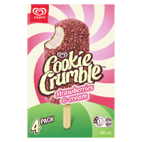 Cookie Crumble Strawberries & Cream Ice Cream (4 x 100ml)