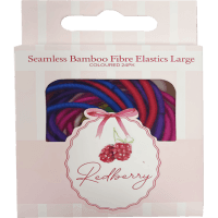 Redberry Seamless Bamboo Elastic Large Coloured Hair Accessories (24pk)