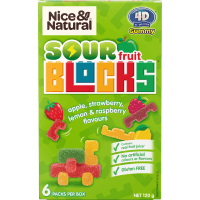 Sour Fruit Blocks Fruit Snacks (6 x 20g)