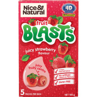 Fruit Blasts Juicy Strawberry Fruit Snacks (5 x 20g)