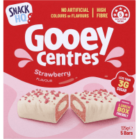 Gooey Centres Strawberry Flavour Snack Bars (5 x 25g)
