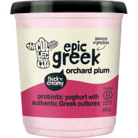 Epic Greek Orchard Plum Probiotic Yoghurt (900g)