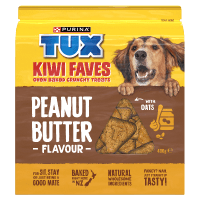 Kiwi Faves Baked Peanut Butter Flavour Dog Treats (400g)