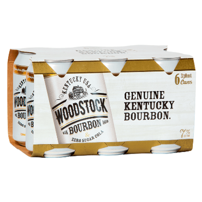 Woodstock & Zero Sugar Cola 7% Cans 6x330ml