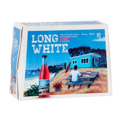Long White Vodka Raspberry 4.8% Bottles 10x320ml