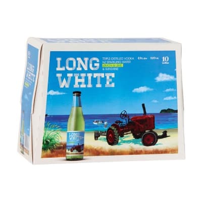 Long White Vodka Lemon & Lime 4.8% Bottles 10x320ml