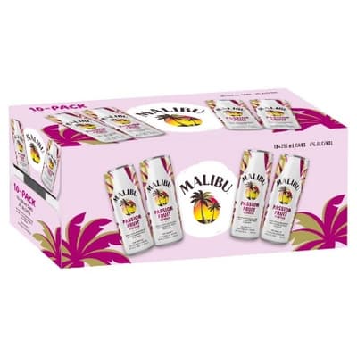 Malibu Cocktails Passion Fruit 4% Cans 10x250ml