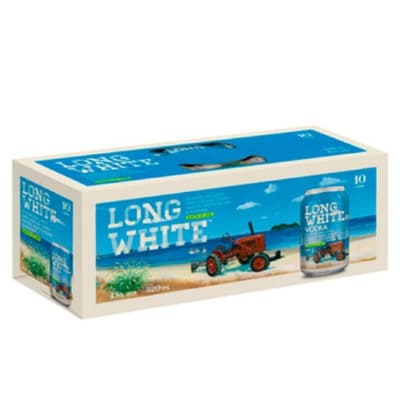 Long White Vodka Lemon & Lime 4.8% Cans 10x320ml