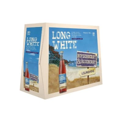 Long White Vodka Boysenberry & Blueberry 4.8% Bottles 10x320ml