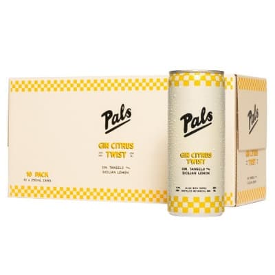 Pals Gin Citrus Twist Tangelo & Sicilian Lemon 5.8% Cans 10x250ml