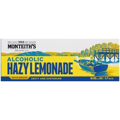 Monteith's Batch Brewed Alcoholic Hazy Lemonade Cans 10x330ml