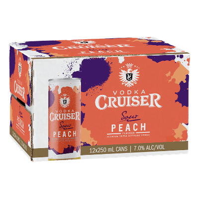 Cruiser Sour Peach 7% Cans 12x250ml